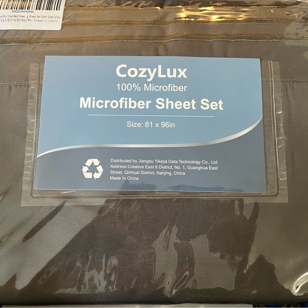 CozyLux Microfiber Sheet Set - Gray